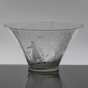 Art deco mísa s motivem sklizně Art deco mísa s motivem sklizně