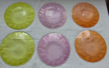 Broušené talířky , sklo - Moser Broušené talířky , sklo - Moser